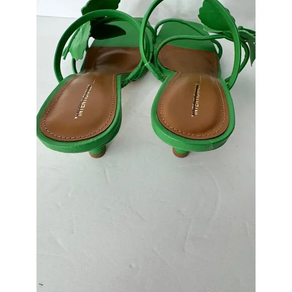 New Free People X INTENTIONALLY BLANK Iris Garden Heel in Green Size 40 US 9 - Picture 5 of 6